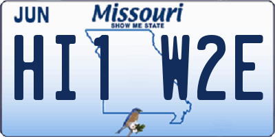 MO license plate HI1W2E