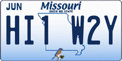 MO license plate HI1W2Y