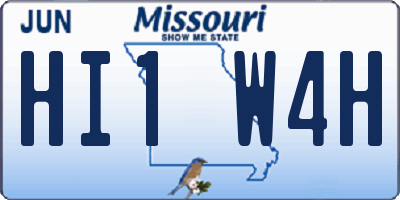 MO license plate HI1W4H