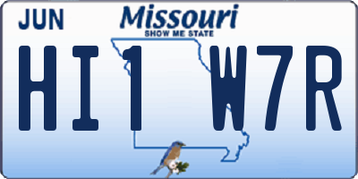 MO license plate HI1W7R
