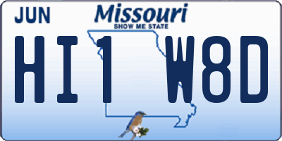 MO license plate HI1W8D