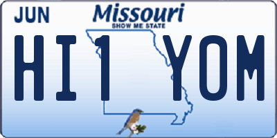 MO license plate HI1Y0M