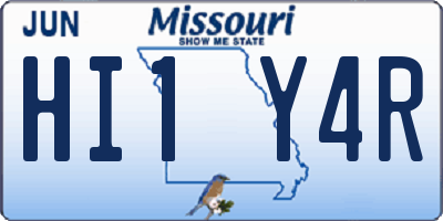 MO license plate HI1Y4R
