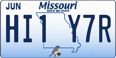 MO license plate HI1Y7R