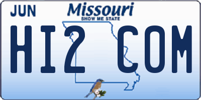 MO license plate HI2C0M