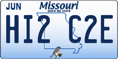 MO license plate HI2C2E
