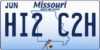 MO license plate HI2C2H