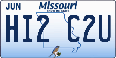 MO license plate HI2C2U