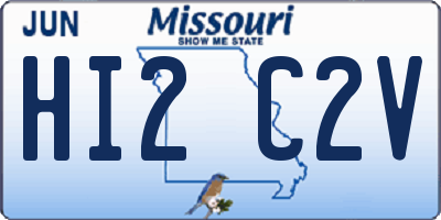 MO license plate HI2C2V