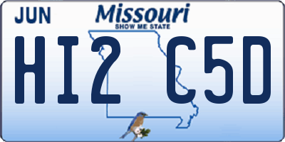 MO license plate HI2C5D