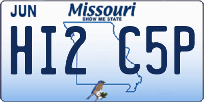 MO license plate HI2C5P