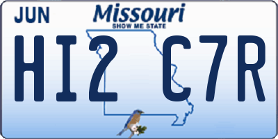 MO license plate HI2C7R