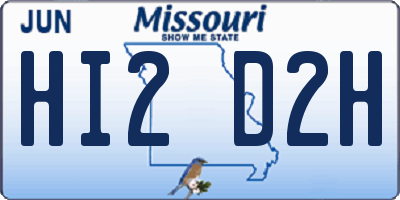 MO license plate HI2D2H