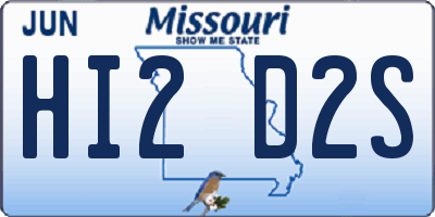 MO license plate HI2D2S