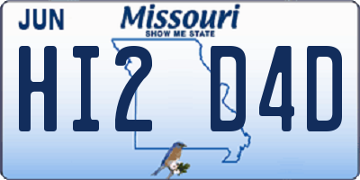 MO license plate HI2D4D