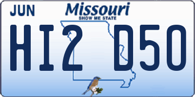 MO license plate HI2D5O