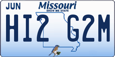 MO license plate HI2G2M