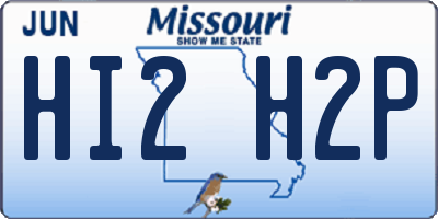 MO license plate HI2H2P