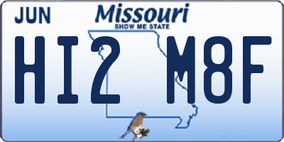 MO license plate HI2M8F