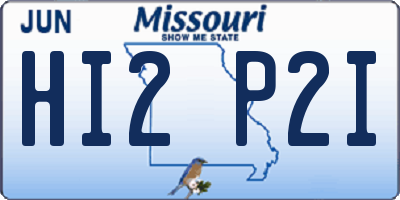 MO license plate HI2P2I