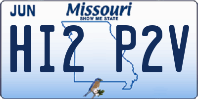 MO license plate HI2P2V