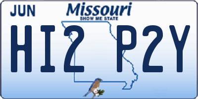 MO license plate HI2P2Y