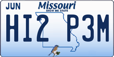 MO license plate HI2P3M