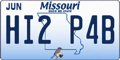 MO license plate HI2P4B