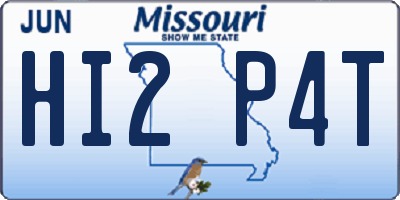 MO license plate HI2P4T