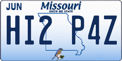 MO license plate HI2P4Z
