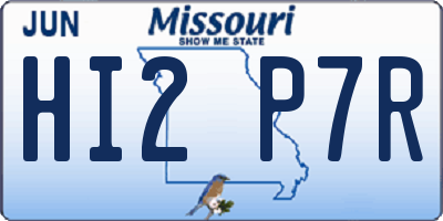 MO license plate HI2P7R