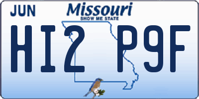 MO license plate HI2P9F