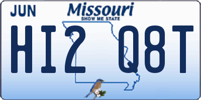 MO license plate HI2Q8T