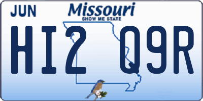 MO license plate HI2Q9R