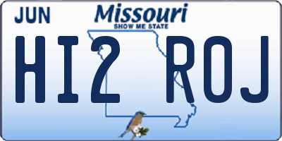 MO license plate HI2R0J