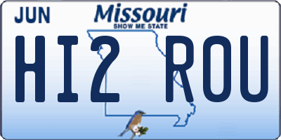 MO license plate HI2R0U