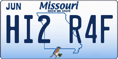 MO license plate HI2R4F