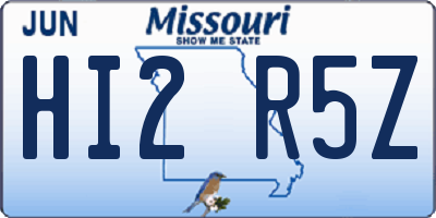 MO license plate HI2R5Z