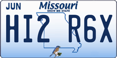 MO license plate HI2R6X