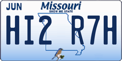 MO license plate HI2R7H