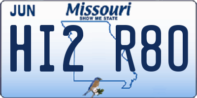 MO license plate HI2R8O