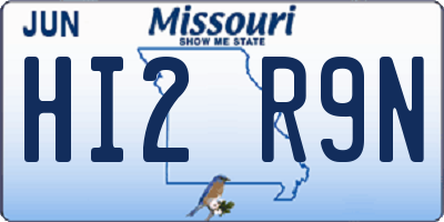 MO license plate HI2R9N