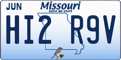 MO license plate HI2R9V