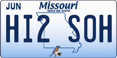 MO license plate HI2S0H