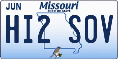 MO license plate HI2S0V