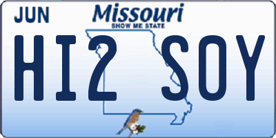 MO license plate HI2S0Y