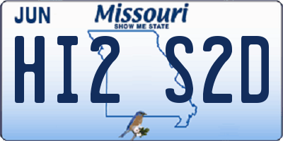 MO license plate HI2S2D