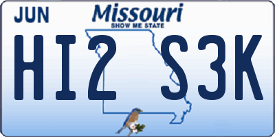 MO license plate HI2S3K