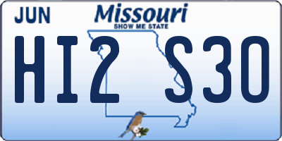 MO license plate HI2S3O