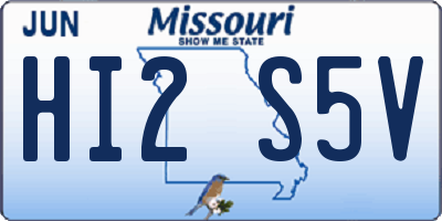 MO license plate HI2S5V